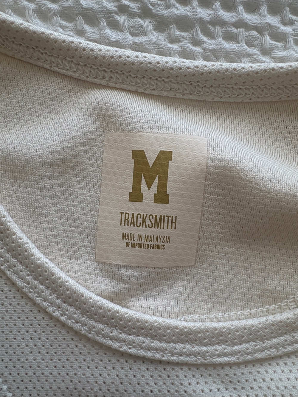 Tracksmith Cream Performance Long Sleeve Top - Picture 2 of 3